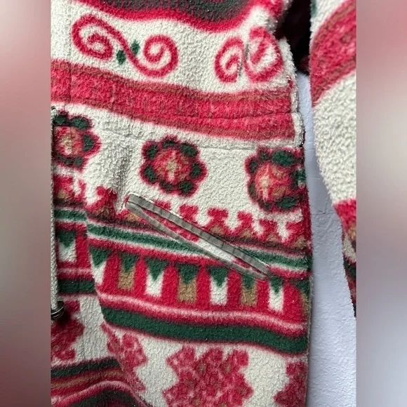 Vintage Mulberry Street Full Zip Aztec Print Fleece Jacket Women’s Large - Picture 2 of 15